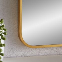 Liberty Brushed Gold Overmantle Mirror - The Online Mirror Shop
